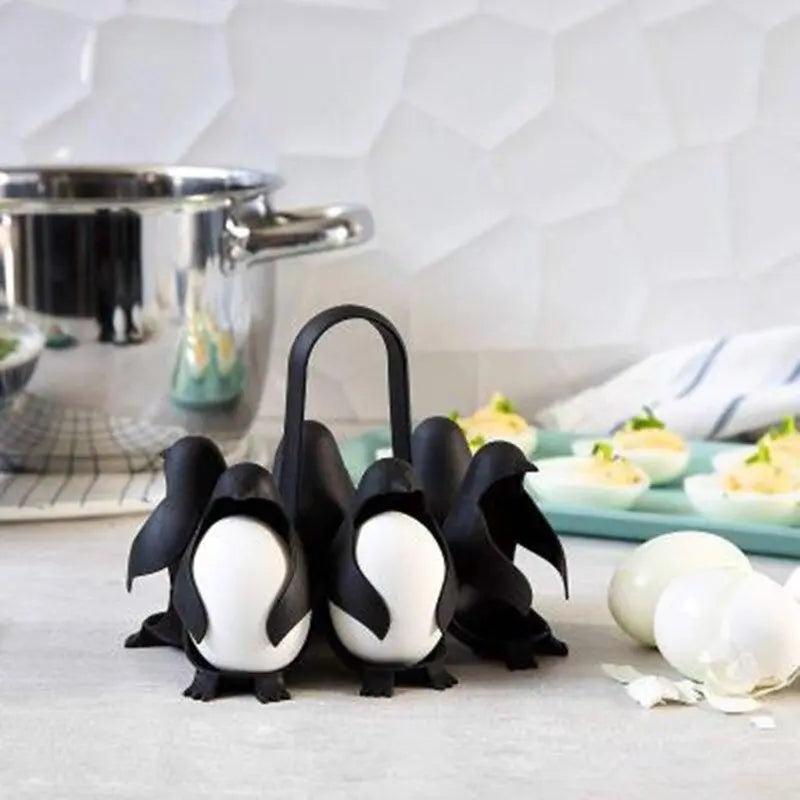 Penguin Egg Holder & Steamer with Fridge Organizer by HitMyNeed