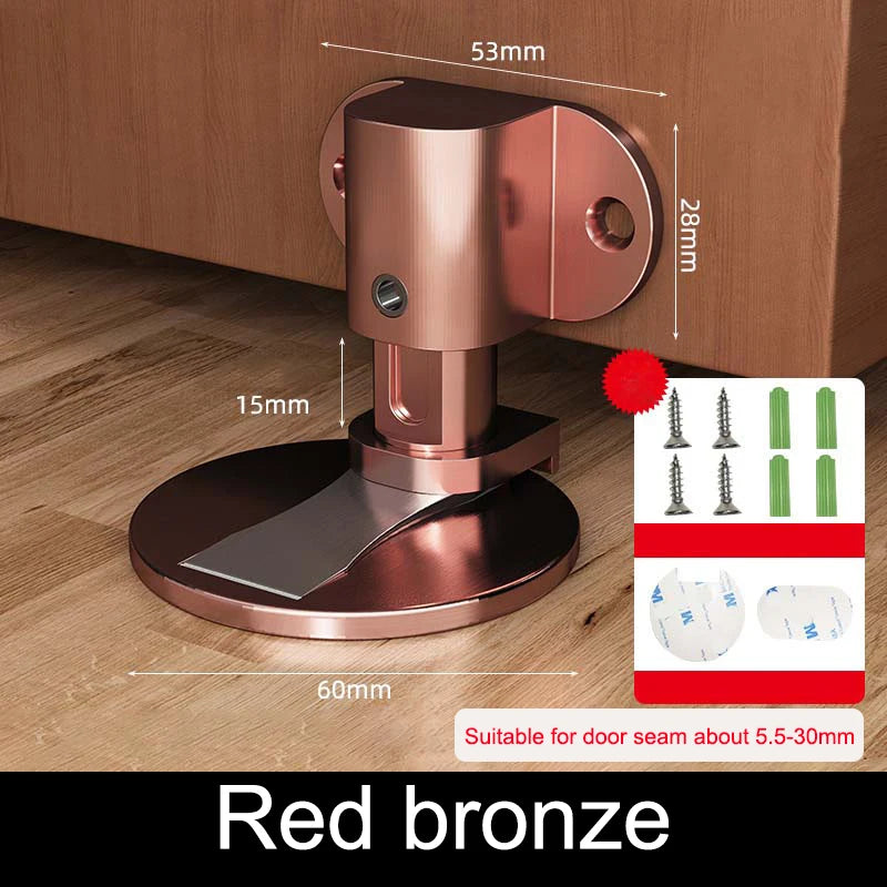 Perforation-Free Stainless Steel Magnetic Door Stop red-bronze by HitMyNeed