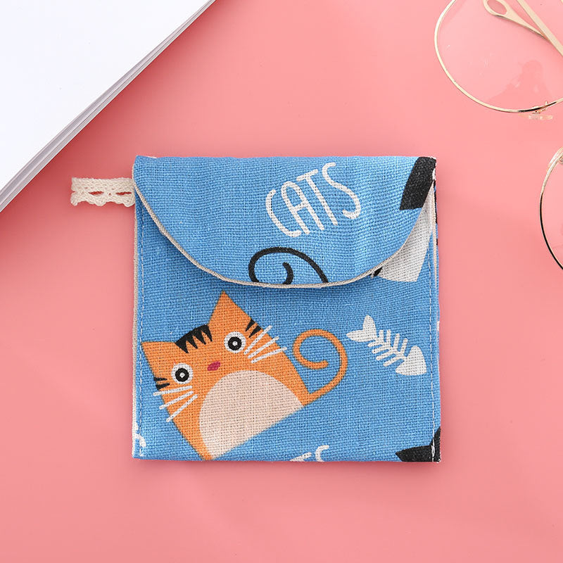 Period Pad Holder Cloth Pouch with Velcro Closure c by HitMyNeed