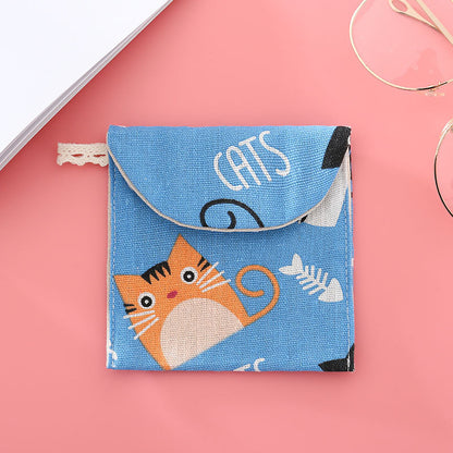 Period Pad Holder Cloth Pouch with Velcro Closure c by HitMyNeed