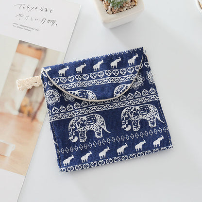 Period Pad Holder Cloth Pouch with Velcro Closure f by HitMyNeed
