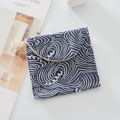 Period Pad Holder Cloth Pouch with Velcro Closure g by HitMyNeed