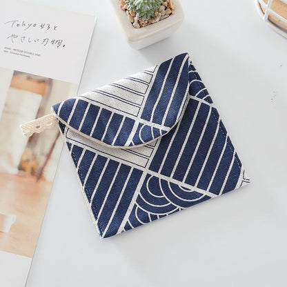 Period Pad Holder Cloth Pouch with Velcro Closure h by HitMyNeed