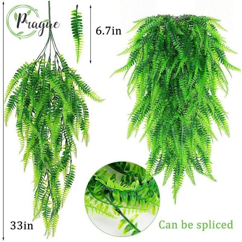 Persian Faux Fern Hanging Wall Plant Decor 90cm by HitMyNeed
