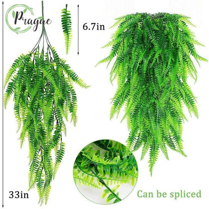 Persian Faux Fern Hanging Wall Plant Decor 90cm by HitMyNeed