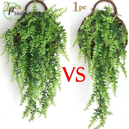 Persian Faux Fern Hanging Wall Plant Decor 90cm by HitMyNeed
