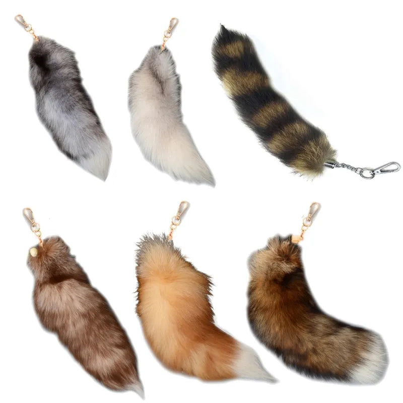 Personalized Animal Tail Fur Keychain Charm by HitMyNeed