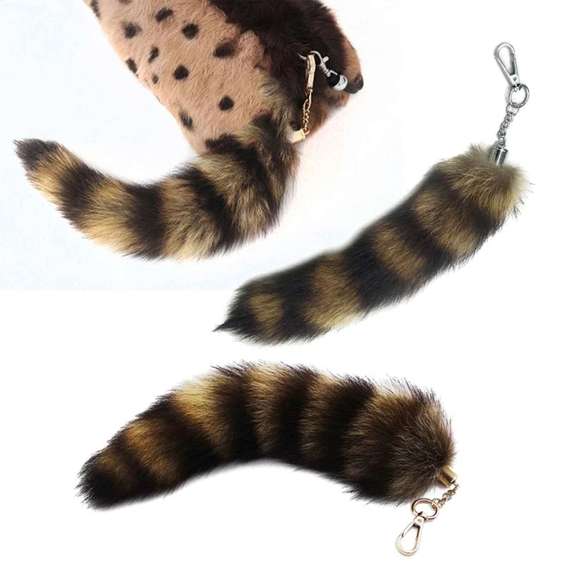 Personalized Animal Tail Fur Keychain Charm by HitMyNeed