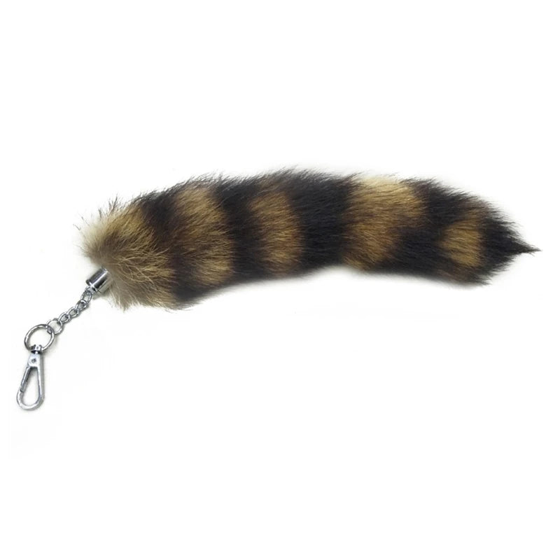 Personalized Animal Tail Fur Keychain Charm silver-31-34cm by HitMyNeed