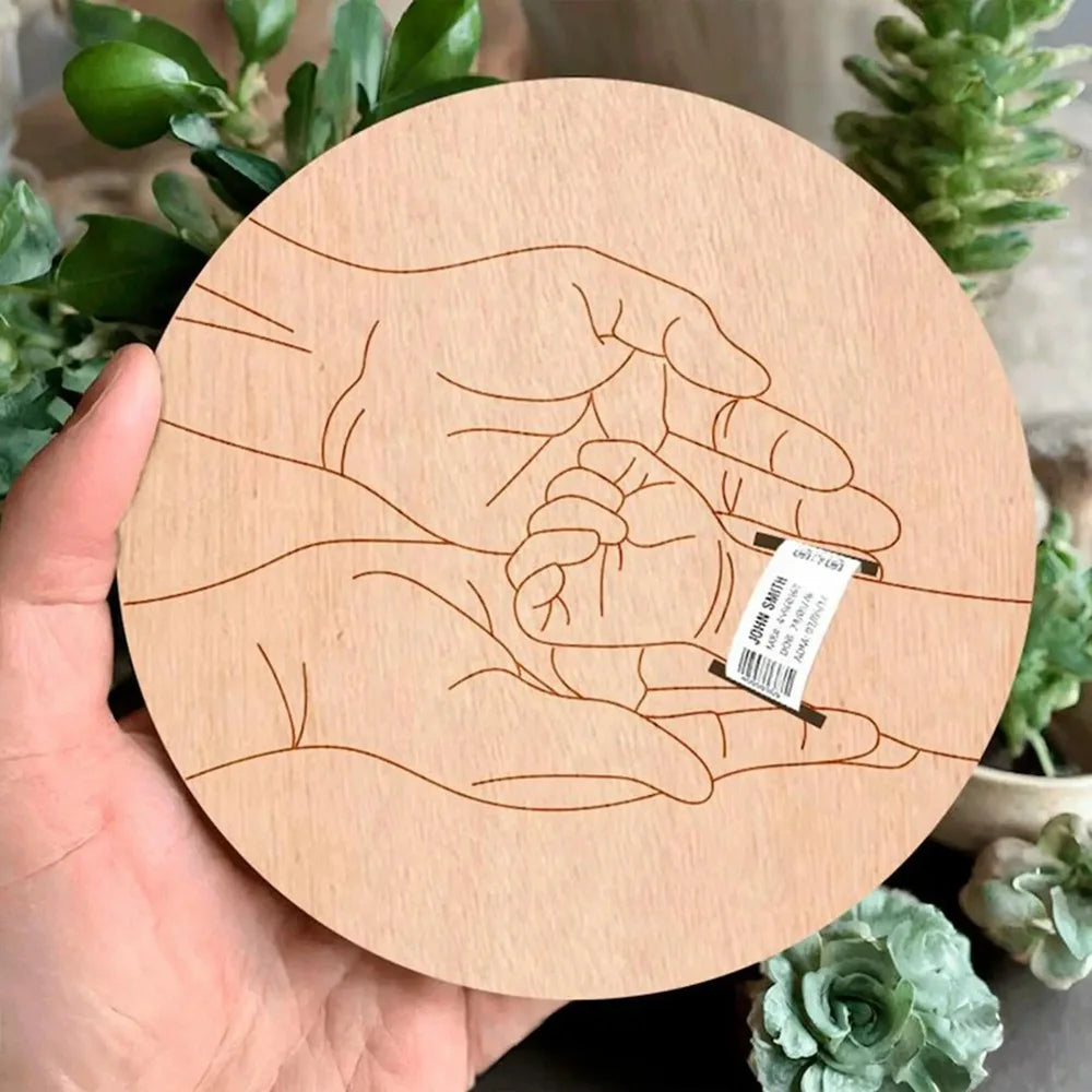 Personalized Newborn Hospital Keepsake Holder Gift round by HitMyNeed