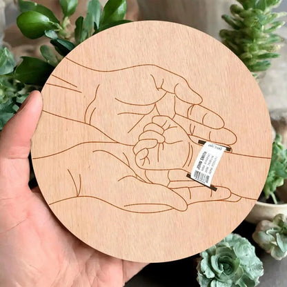 Personalized Newborn Hospital Keepsake Holder Gift round by HitMyNeed