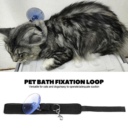 Pet Bath Fixation Strap with Suction Cup Leash by HitMyNeed