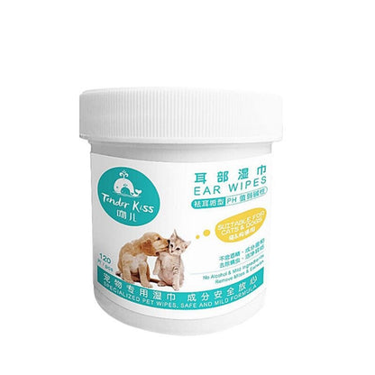 Pet Ear & Paw Cleaning Wipes (120 Count Canister) by HitMyNeed