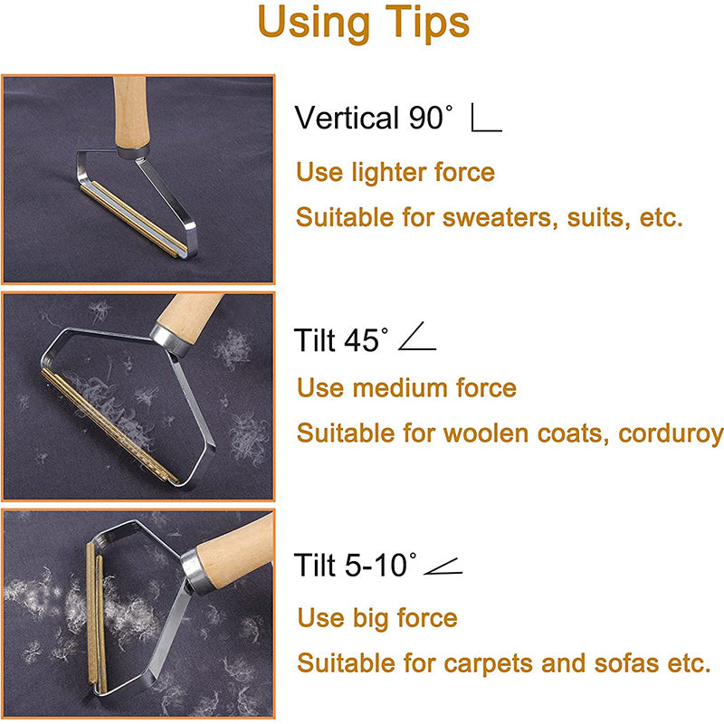 Pet Hair Carpet Scraper with Wooden Handle by HitMyNeed