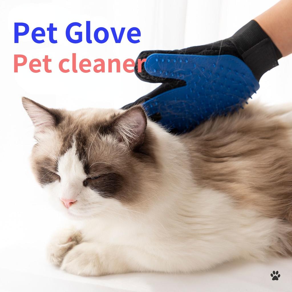 Pet Hair Grooming Glove with Silicone Bristles by HitMyNeed