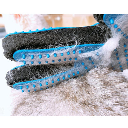 Pet Hair Grooming Glove with Silicone Bristles by HitMyNeed