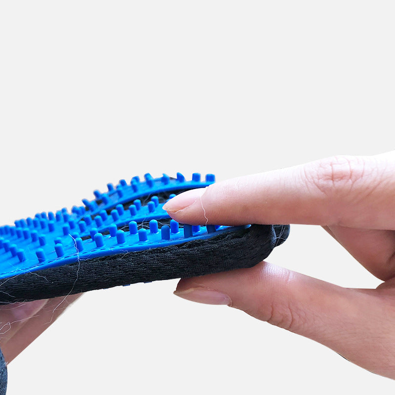 Pet Hair Grooming Glove with Silicone Bristles by HitMyNeed