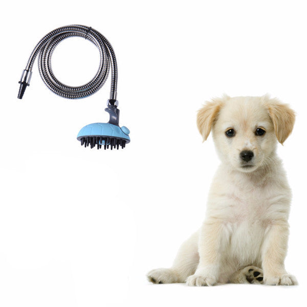 Pet Shower Hose with Massaging Grooming Comb by HitMyNeed