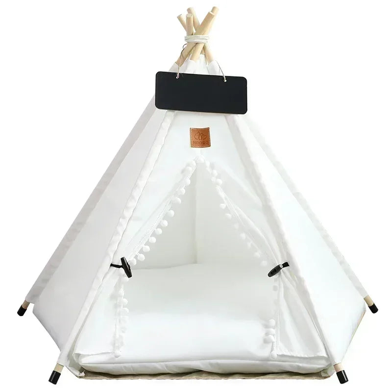 Pet Teepee Tent with Cushion & Blackboard by HitMyNeed