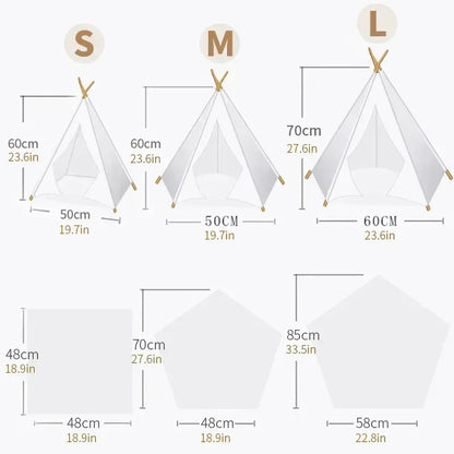 Pet Teepee Tent with Cushion & Blackboard by HitMyNeed