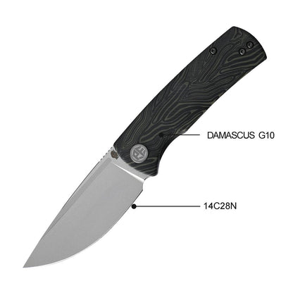 Petrified Fish Mini PFP01X 14C28N G10 Folding Knife pfp01xgrdmp by HitMyNeed