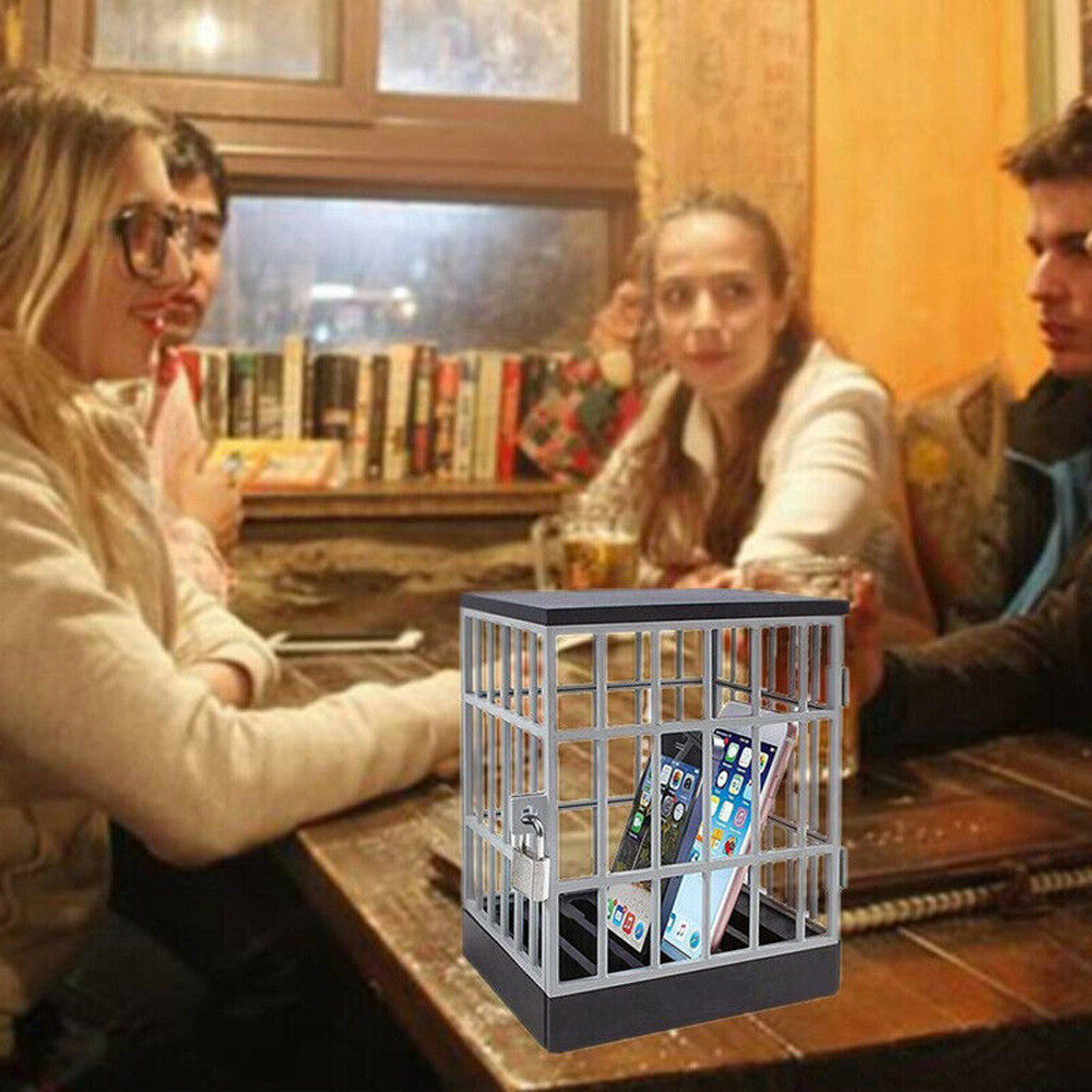 Phone Jail Lock Box with Key - 6-Slot Device Holder by HitMyNeed