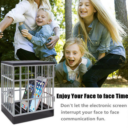 Phone Jail Lock Box with Key - 6-Slot Device Holder by HitMyNeed