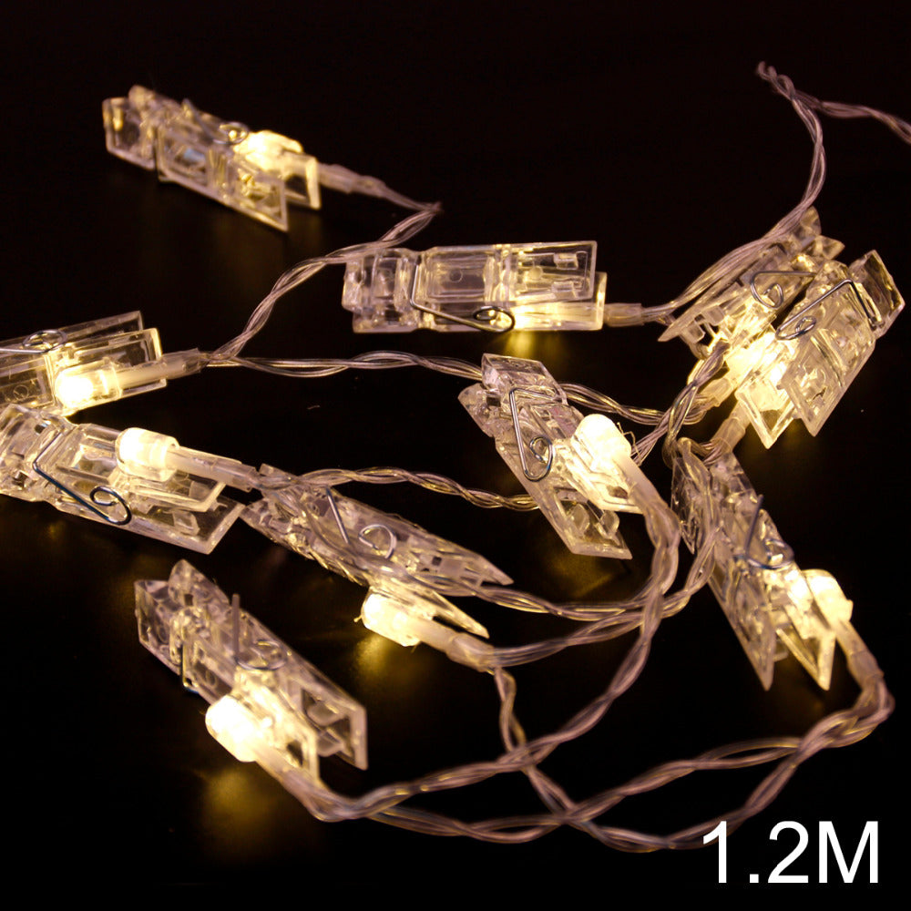 Photo Clip LED String Lights 1.2m (10 Clips) by HitMyNeed