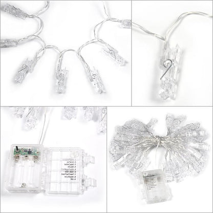 Photo Clip String Lights with 40 Warm LEDs, 5.2m by HitMyNeed