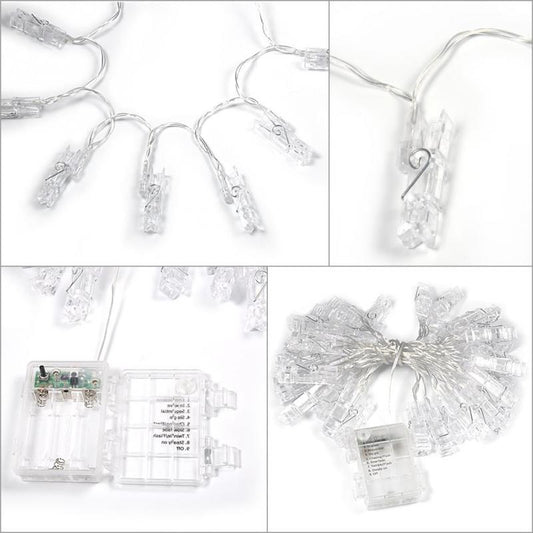 Photo Clip String Lights with 40 Warm LEDs, 5.2m by HitMyNeed