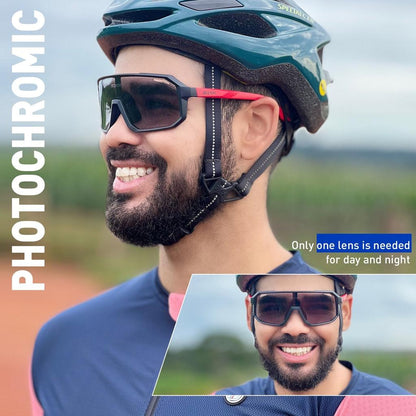 Photochromic Cycling Glasses UV400 Sports Sunglasses by HitMyNeed