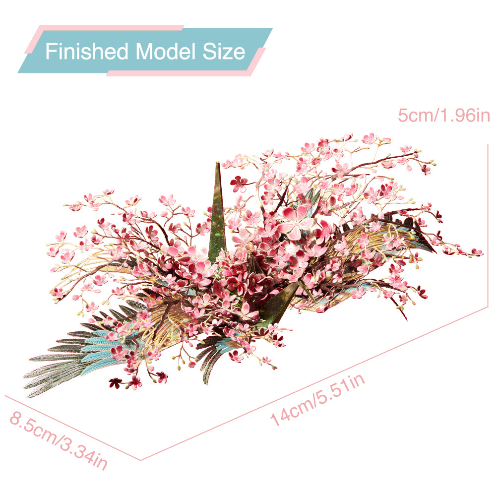 Piececool 3D Metal Puzzle - Blossom Crane Model Kit by HitMyNeed