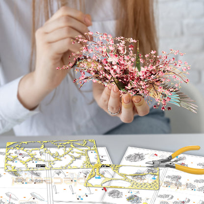 Piececool 3D Metal Puzzle - Blossom Crane Model Kit by HitMyNeed