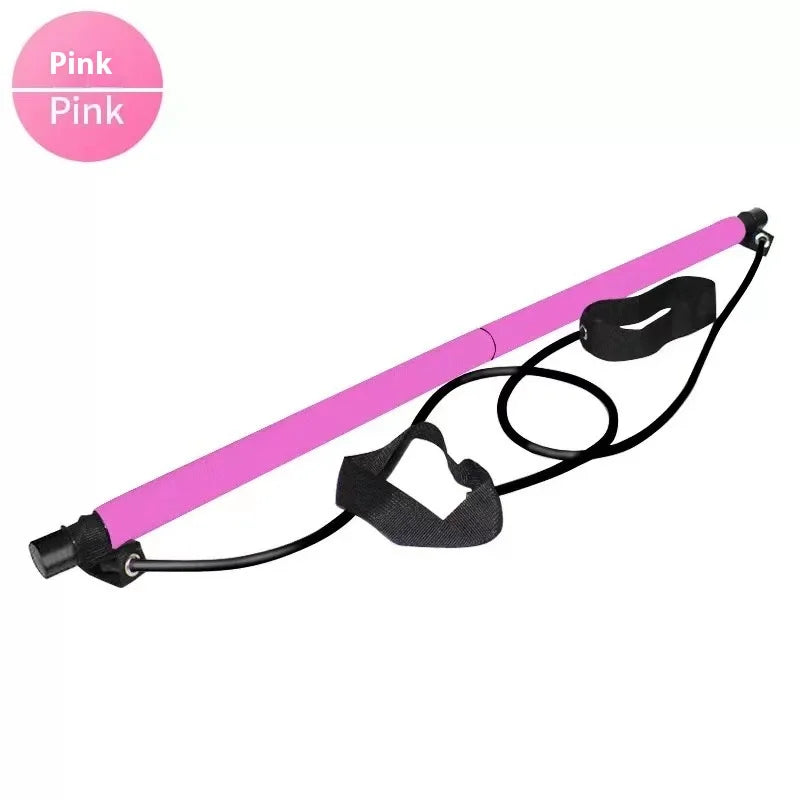 Pilates Stick Multifunctional Home Fitness Bar pink by HitMyNeed