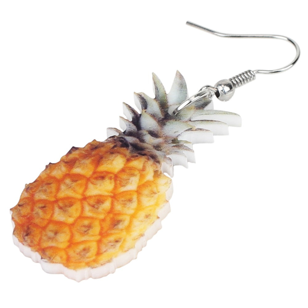 Pineapple Acrylic Drop Earrings for Summer by HitMyNeed
