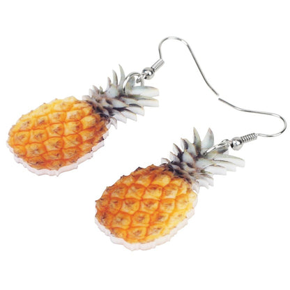 Pineapple Acrylic Drop Earrings for Summer by HitMyNeed