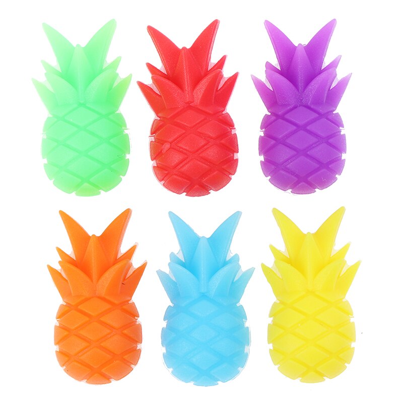 Pineapple Silicone Wine Glass Tags, Set of 6 by HitMyNeed