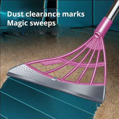 Pink 2-in-1 Bathroom Glass Broom and Wipe Mop by HitMyNeed