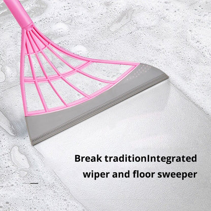 Pink 2-in-1 Bathroom Glass Broom and Wipe Mop by HitMyNeed