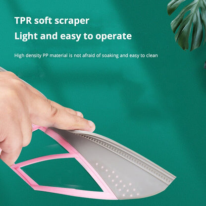 Pink 2-in-1 Bathroom Glass Broom and Wipe Mop by HitMyNeed