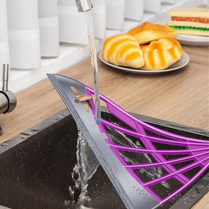 Pink 2-in-1 Bathroom Glass Broom and Wipe Mop by HitMyNeed