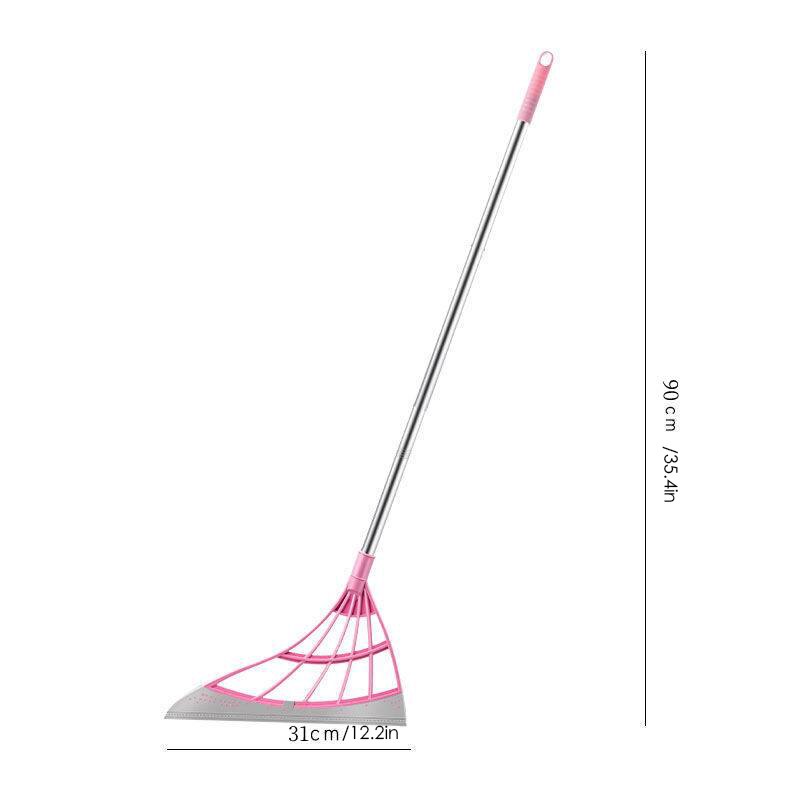 Pink 2-in-1 Bathroom Glass Broom and Wipe Mop by HitMyNeed