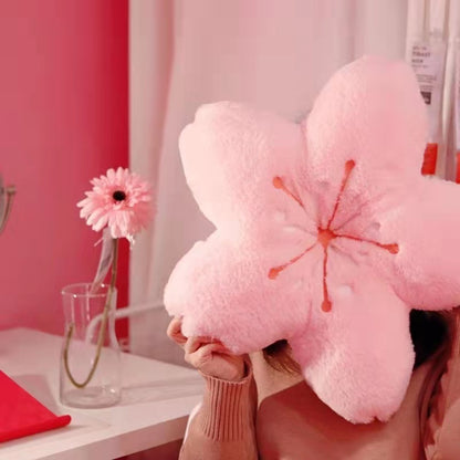 Pink Cherry Blossom Cushion 50cm Plush Pillow by HitMyNeed