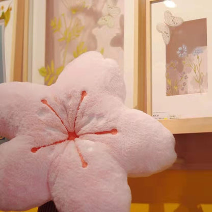 Pink Cherry Blossom Cushion 50cm Plush Pillow by HitMyNeed
