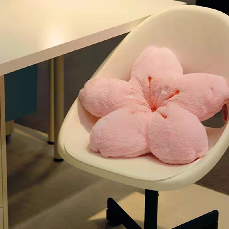 Pink Cherry Blossom Cushion 50cm Plush Pillow by HitMyNeed