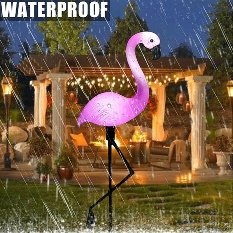 Pink Flamingo Solar Garden Lights Set of 3 by HitMyNeed