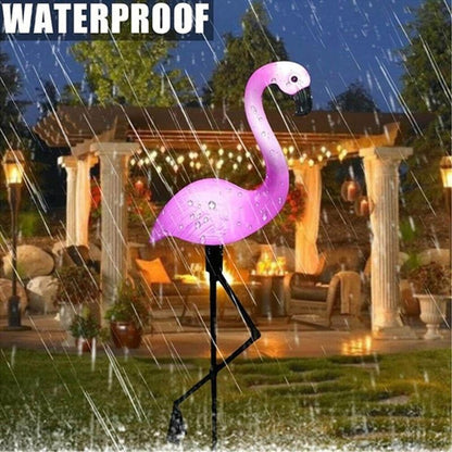 Pink Flamingo Solar Garden Lights Set of 3 by HitMyNeed