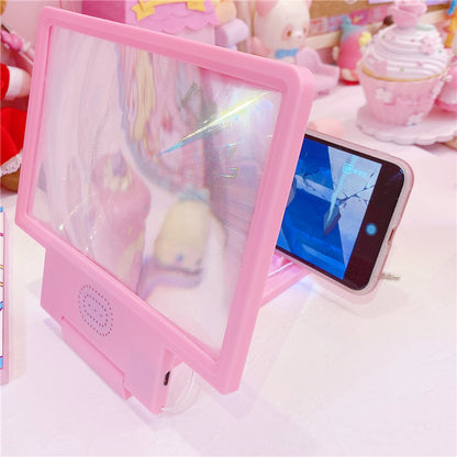 Pink Phone Screen Magnifier 3X - 8.5 Inch by HitMyNeed