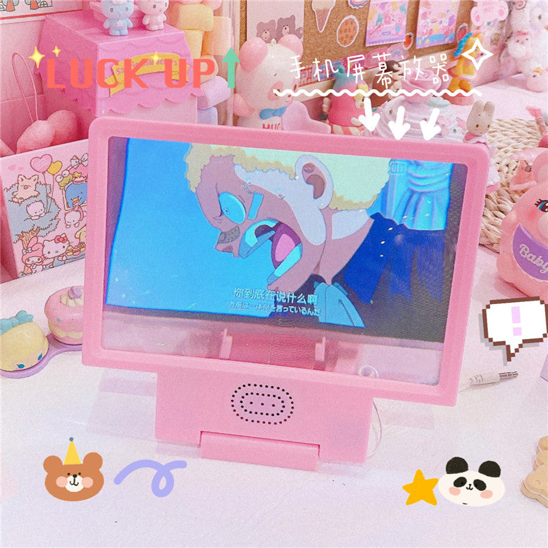 Pink Phone Screen Magnifier 3X - 8.5 Inch by HitMyNeed