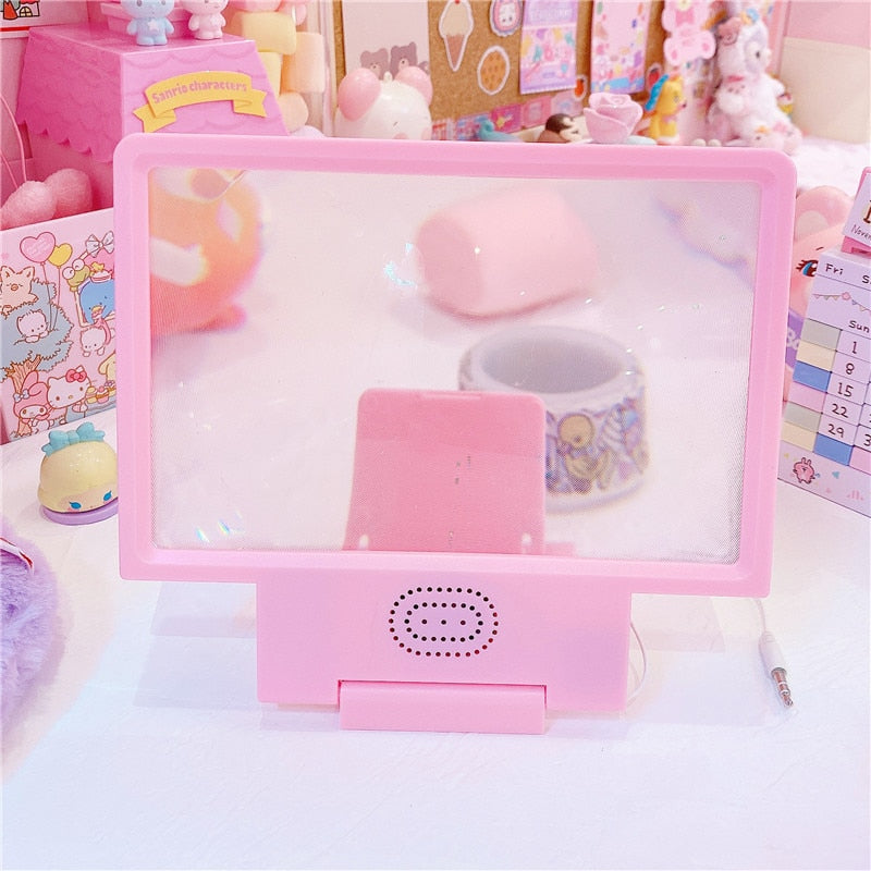 Pink Phone Screen Magnifier 3X - 8.5 Inch by HitMyNeed